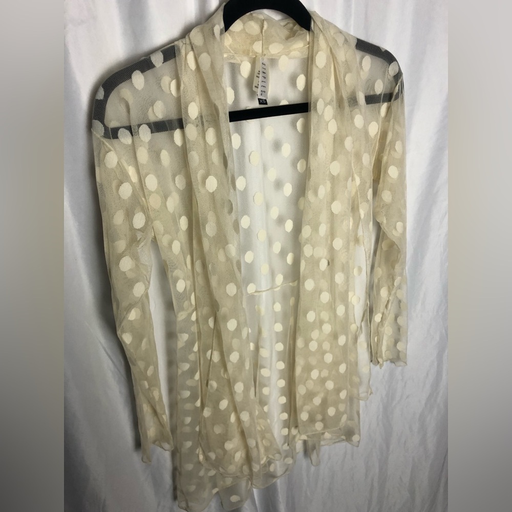 Staples sheer polka dot jacket